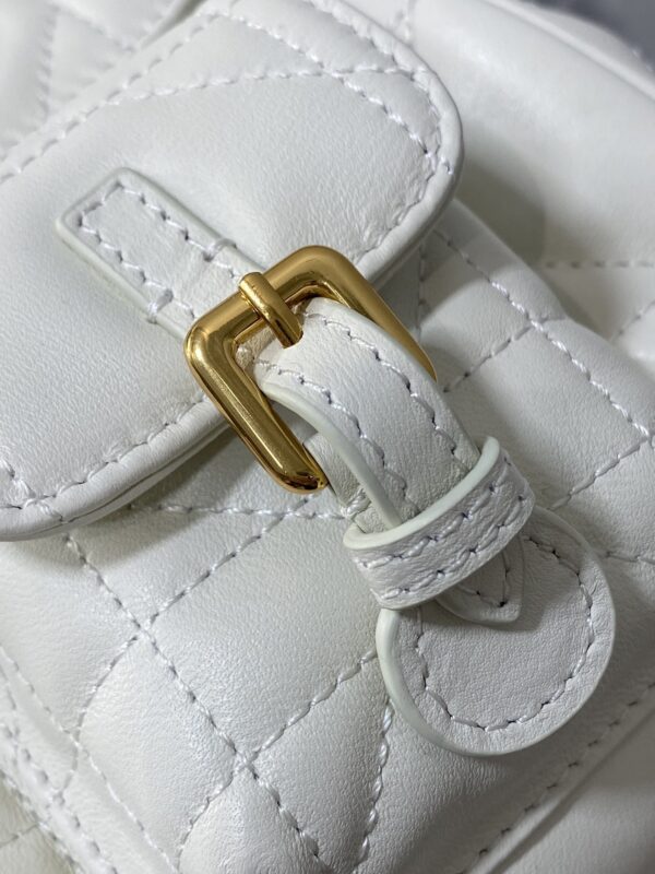 Dior Women's Medium Caro Backpack – Milk-colored Lambskin with Gold-tone CD Logo (2025 New Model)