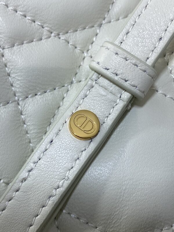 Dior Women's Medium Caro Backpack – Milk-colored Lambskin with Gold-tone CD Logo (2025 New Model)