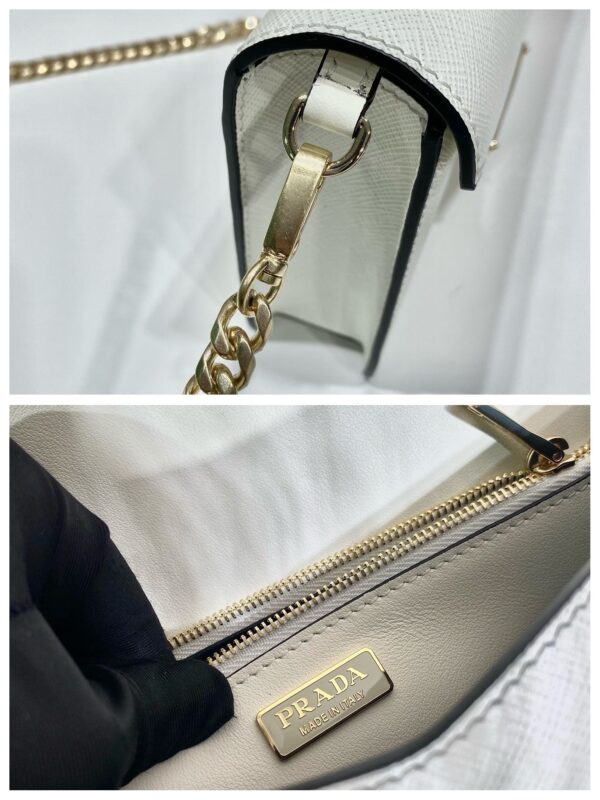 sy_no_ABBF4E8733811FC396A7E4B587261252_8 White Saffiano Leather Envelope Chain Crossbody Bag