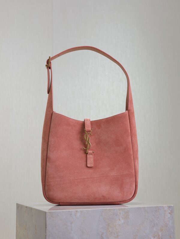sy_no_AC08A9C2A54E4F5008A8289D2F9FCD61_0 YSL Le 5 À 7 Shoulder Bag – Pink Suede