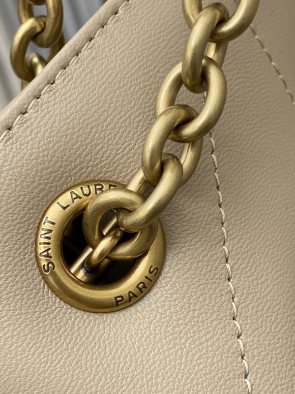 Jamie 4.3 Small Pochon Hobo Tote – Beige Lambskin & Antique Gold