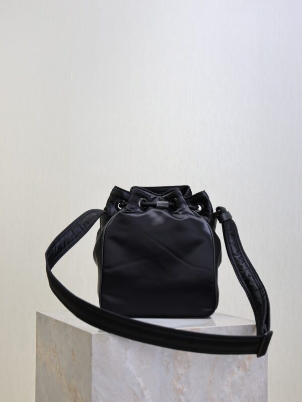 sy_no_AC8341B389DD560ADDE5E55B9CAF0F91_8 YSL Niki Drawstring Nylon Shoulder Bag – Black