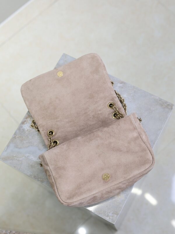 YSL Jamie Mini Shoulder Bag – Pink Suede