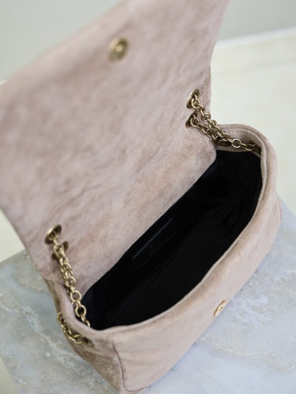 YSL Jamie Mini Shoulder Bag – Pink Suede