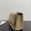 Sand Gold / Khaki Beige Suede Classic Flap Bag