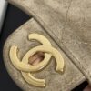 Sand Gold / Khaki Beige Suede Classic Flap Bag