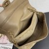 Sand Gold / Khaki Beige Suede Classic Flap Bag