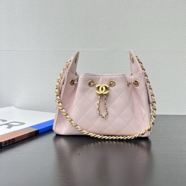 Chanel Mini 25 Pink Caviar Leather Chain Shoulder/Crossbody Bag