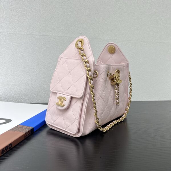 Chanel Mini 25 Pink Caviar Leather Chain Shoulder/Crossbody Bag