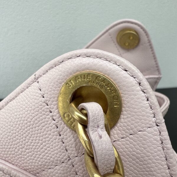 Chanel Mini 25 Pink Caviar Leather Chain Shoulder/Crossbody Bag
