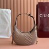 GG Marmont Mini Crescent Shoulder Bag – Black Grained Calfskin