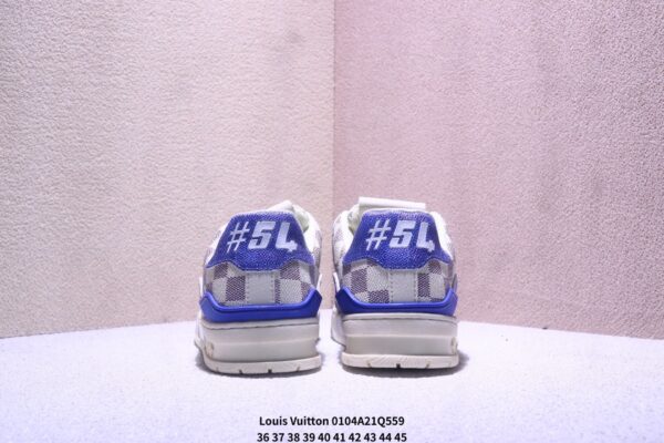 Louis Vuitton LV Trainer Blue & White Damier Retro Sneakers