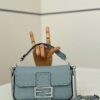 Fendi Baguette Selleria Hand-Stitched Bag – Light Blue
