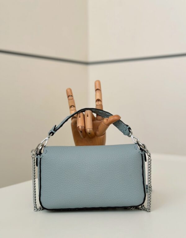 Fendi Baguette Selleria Hand-Stitched Bag – Light Blue