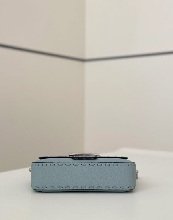 Fendi Baguette Selleria Hand-Stitched Bag – Light Blue