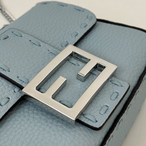 Fendi Baguette Selleria Hand-Stitched Bag – Light Blue