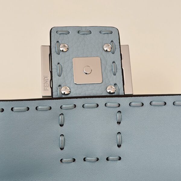 Fendi Baguette Selleria Hand-Stitched Bag – Light Blue
