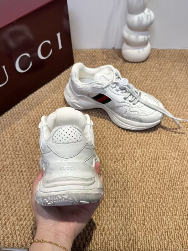 Gucci Cub3d White Perforated Leather Chunky Sneakers