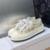 sy_no_AFB2BD32F2083DE7DE43FC8EC7506AB5_7 Gold & Champagne Metallic Embroidered Platform Canvas Sneakers