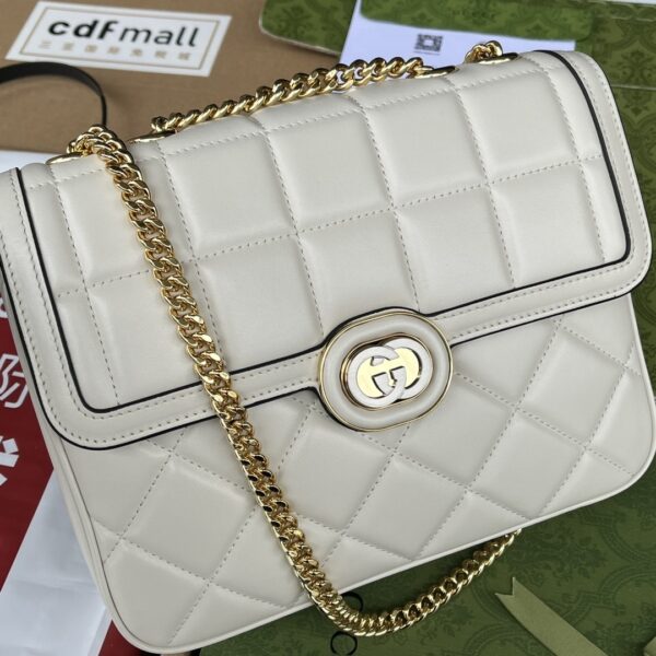 sy_no_AFCAD4851D696BEC2D6AEDE49301E4F5_4 Gucci Deco Small Shoulder Bag – White Quilted Leather