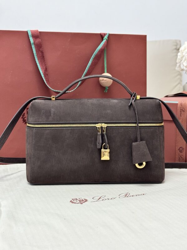 L27 Leather Crossbody/Shoulder Bag – Brown Suede