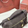 L27 Leather Crossbody/Shoulder Bag – Brown Suede