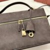 L27 Leather Crossbody/Shoulder Bag – Brown Suede