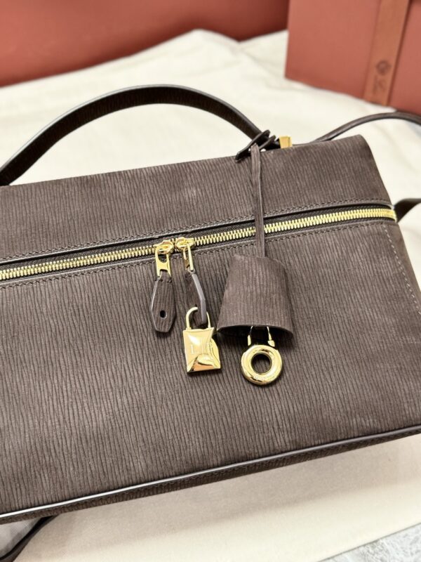 L27 Leather Crossbody/Shoulder Bag – Brown Suede