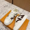 sy_no_AFDAFA35A332320433A6D2D86092B095_2 Louis Vuitton Time Out White Leather & Monogram Canvas Sneakers