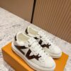 sy_no_AFDAFA35A332320433A6D2D86092B095_3 Louis Vuitton Time Out White Leather & Monogram Canvas Sneakers