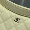 Light Yellow Crescent Leather Shoulder Bag