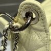 Light Yellow Crescent Leather Shoulder Bag
