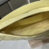Light Yellow Crescent Leather Shoulder Bag