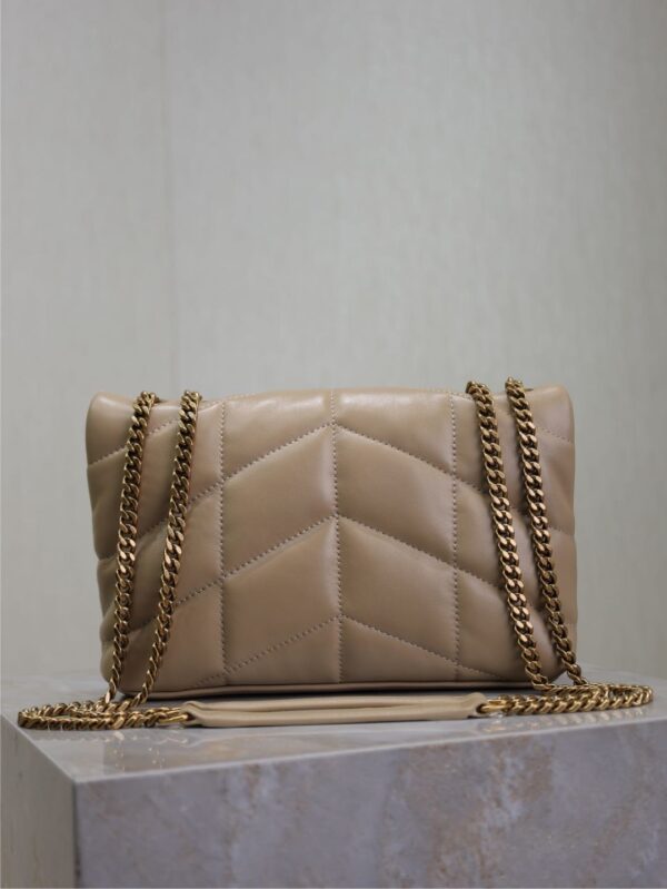 sy_no_B0C9D1B29C4EEEB5881815C5A44A5A3D_5 YSL Loulou Mini Double-Chain Bag – Beige Lambskin