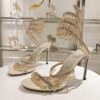 sy_no_B0CE9373C1D147F267B137FA3963FCAC_0 Champagne Gold Crystal Chandelier Spiral High-Heel Sandals