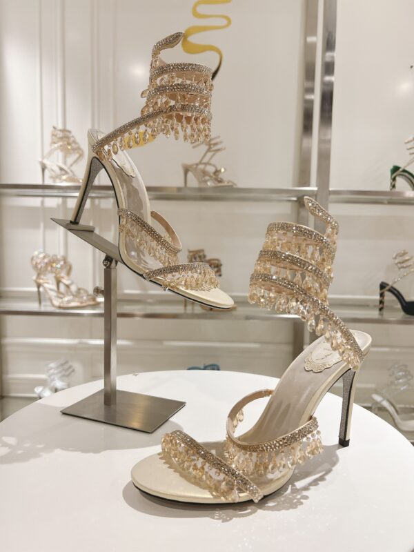 sy_no_B0CE9373C1D147F267B137FA3963FCAC_1 Champagne Gold Crystal Chandelier Spiral High-Heel Sandals