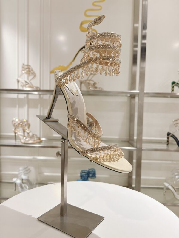 sy_no_B0CE9373C1D147F267B137FA3963FCAC_2 Champagne Gold Crystal Chandelier Spiral High-Heel Sandals