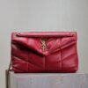 YSL Loulou 29cm Quilted Chain Bag – Red Lambskin