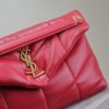 YSL Loulou 29cm Quilted Chain Bag – Red Lambskin
