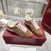 Gucci GG Canvas & Tan Suede Low-Top Sneaker