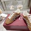 Gucci GG Canvas & Tan Suede Low-Top Sneaker