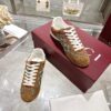 Gucci GG Canvas & Tan Suede Low-Top Sneaker