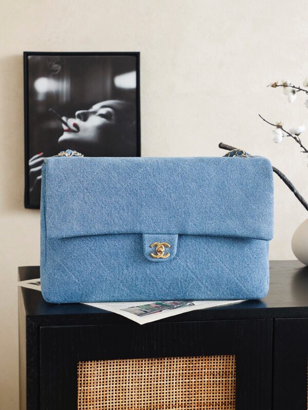 sy_no_B20499D6CA70A4969A05E1270C5FE2F9_0 Denim Blue Maxi Top-Handle Shopping Bag
