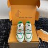 sy_no_B2CF2EFC5AFB3B64A6197D500D4028A5_0 Louis Vuitton LV Trainer White & Emerald Green Retro Sneakers