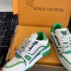 sy_no_B2CF2EFC5AFB3B64A6197D500D4028A5_5 Louis Vuitton LV Trainer White & Emerald Green Retro Sneakers