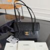 Chanel Long Flap Bag with Handle (Caviar-grained calfskin) / "Prey Coco" / Underarm Shoulder Bag / Small Rectangular Bag / Handbag
