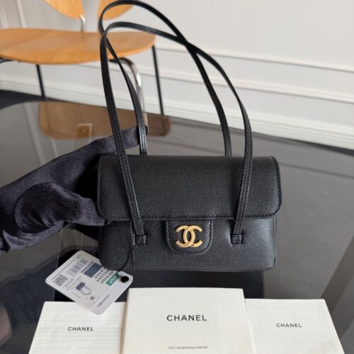 sy_no_B2E2AC4EF2C2B416ABC96C99D8E0E351_0 Chanel Long Flap Bag with Handle (Caviar-grained calfskin) / "Prey Coco" / Underarm Shoulder Bag / Small Rectangular Bag / Handbag