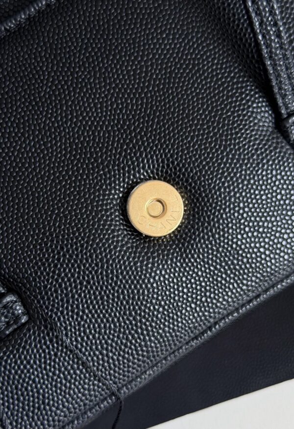 Chanel Long Flap Bag with Handle (Caviar-grained calfskin) / "Prey Coco" / Underarm Shoulder Bag / Small Rectangular Bag / Handbag
