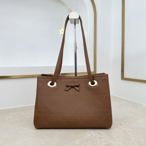 Caramel Brown Bow Tote Bag – Italian Leather