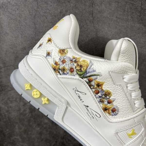 Floral Embroidered High-Top Trainer Sneakers